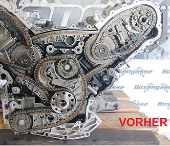 Kettenwechsel 3.0 TDI Motor vorher