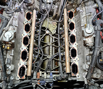 Auseinandergebauter Motor